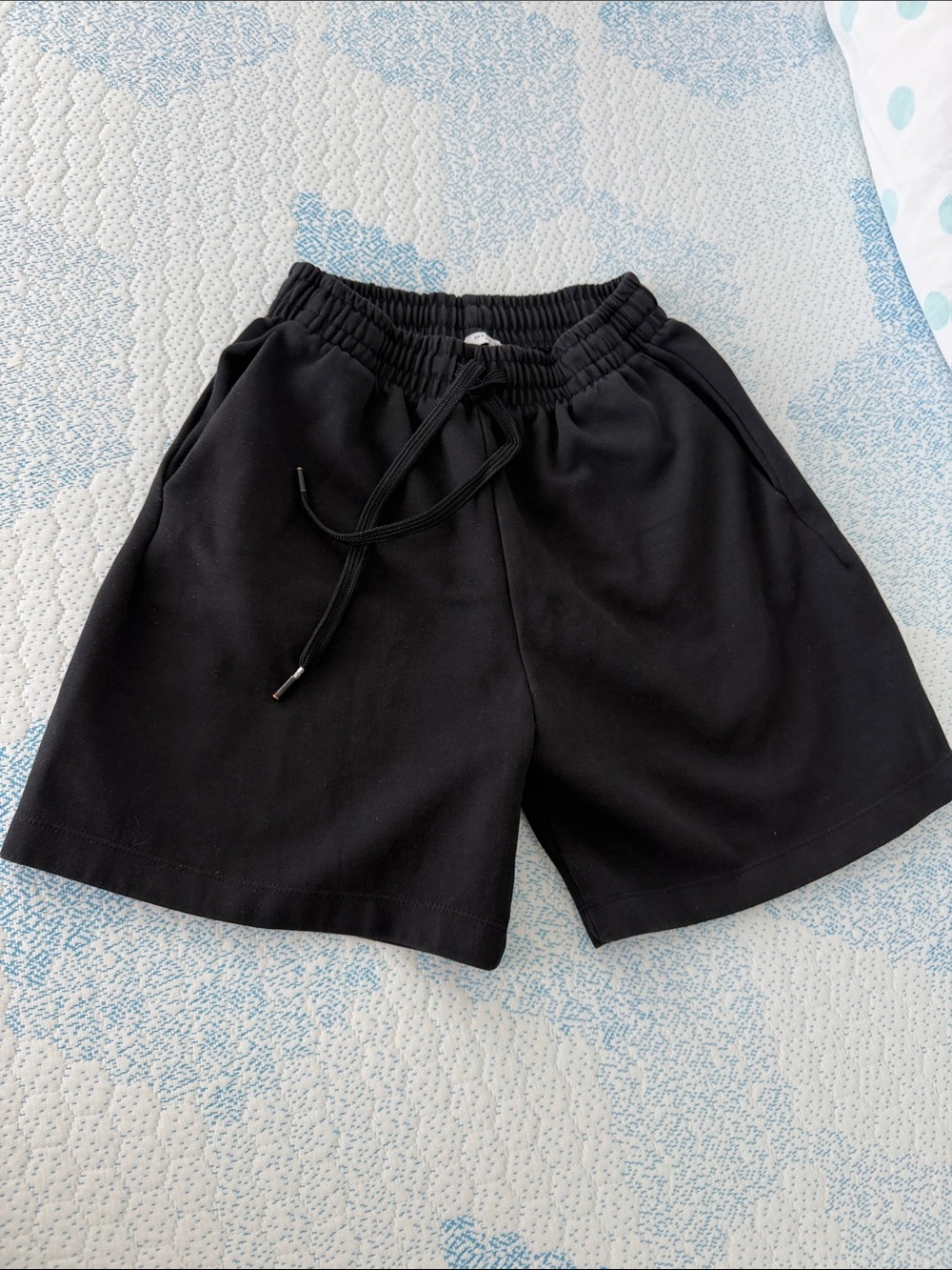 ZARA Black Women's Drawstring Lounge Shorts
